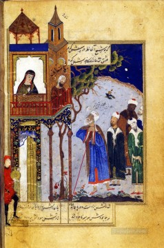 Helhed Mantiq al Tayr Sheik Sanan og den kristne moe Islam religioso Pinturas al óleo